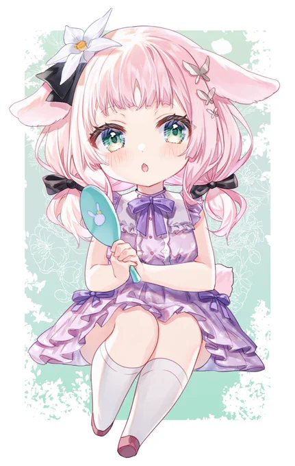 #ハナのメモリー
ツキトハナちゃんの小さな姿がとても可愛かったので描いちゃいました🌸 