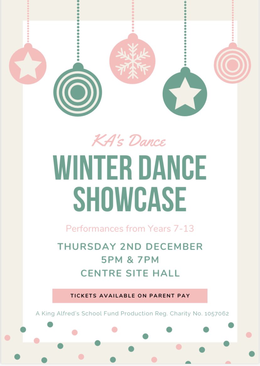KADancePE's tweet photo. Our first LIVE Dance Showcase since 2019!! An exciting time for KA’s Dance 🤩 tickets available on Parent Pay from tomorrow! We can’t wait to see you there 💃🏻🕺🏻👯‍♀️ #dance #danceshow #liveaudience @KingAlfredsPE @KAs_Wantage https://t.co/lnx9xRNmER