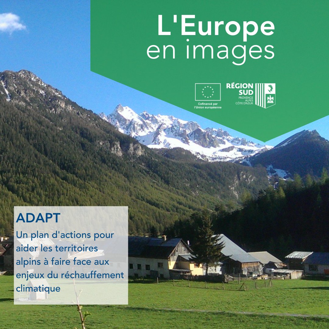 Europedanslesud's tweet photo. Le projet #ADAPT (#Corestart) rassemble des chercheurs des universités @UJML, @UGrenobleAlpes et @UnivAvignon . Le but : renforcer la résistance des communes de montagne dans le Massif des #Alpes, et apporter des solutions face aux risques naturels ! #COP26 #Climat #ClimateAction https://t.co/7fQqucRjIP