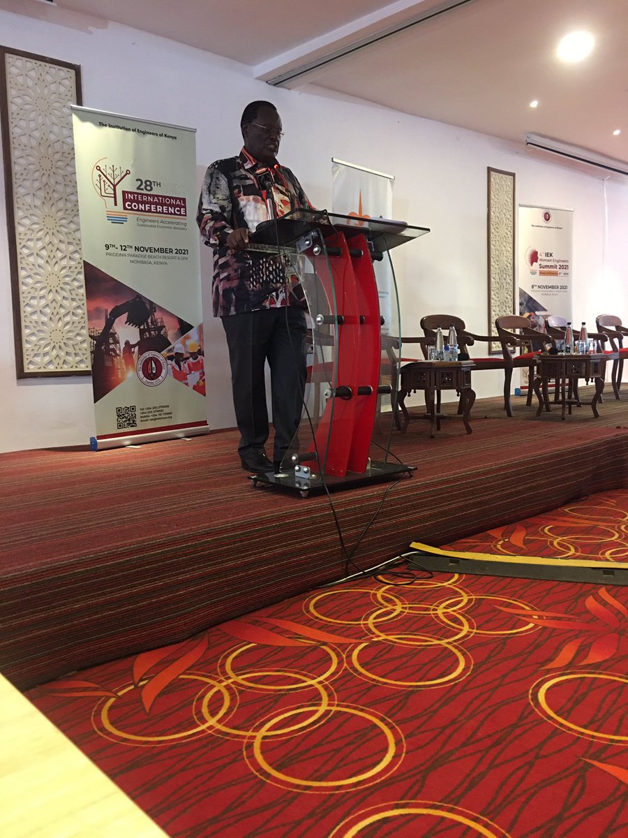 #28thIEKConference
#EngineersAcceleratingSustainableEconomicRecovery
His Excellency U.Kenyatta ably represened at <a href="/TheIEK/">The Institution of Engineers of Kenya</a> conferenve by Hon.Chris Obure.Glad that his office recognises Engineers’ contribution to the Nation’s infrastructure <a href="/KTNNewsKE/">KTN News</a> <a href="/citizentvkenya/">Citizen TV Kenya</a> <a href="/NTVnewsroom/">NTV News</a>