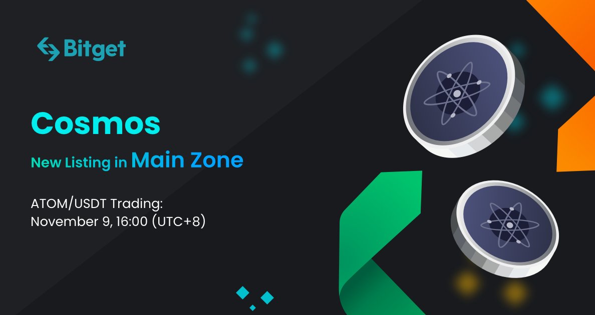 bitget's tweet photo. $ATOM is now open for trading on #Bitget 🔥

@cosmos is a project of high value, connecting every possible blockchain with others and therefore creating the internet of #Blockchain ⚡

M️ore info:
https://t.co/n2Tm5OGkYc https://t.co/2EWUKRnG7w