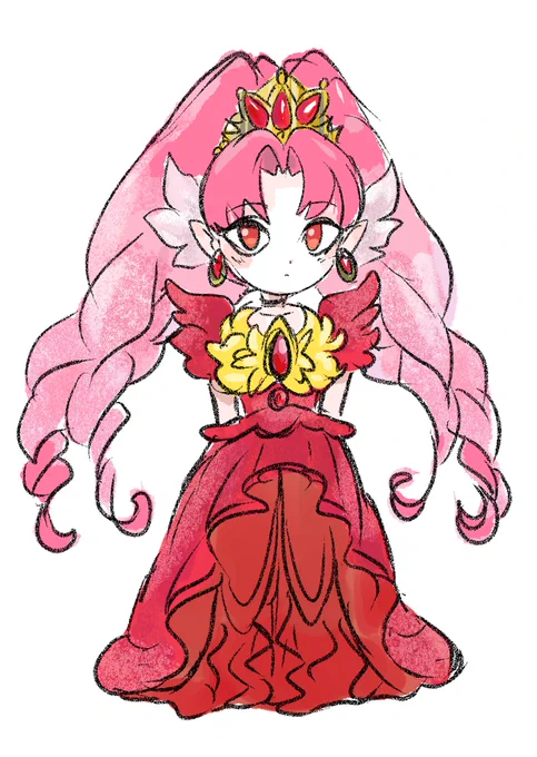 『フェニックスドレスアップキー風ドレス』
#キュアスカーレット #紅城トワ #GOプリンセスプリキュア #らくがき #プリキュア #precure #イラスト #トワイライト 