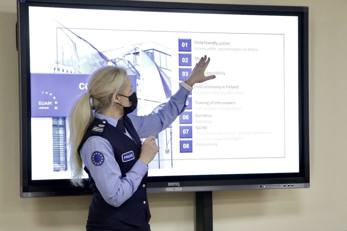 EUAM_Ukraine's tweet photo. EUAM continues its efforts in raising awareness and peculiarities of interviewing minors
Last week, #EUAM expert Christa Ganroth met with #Police, #prosecutors, psychologists and social services counterparts to discuss the #ChildrenFriendly Justice concept https://t.co/Hzxh7YgNvN