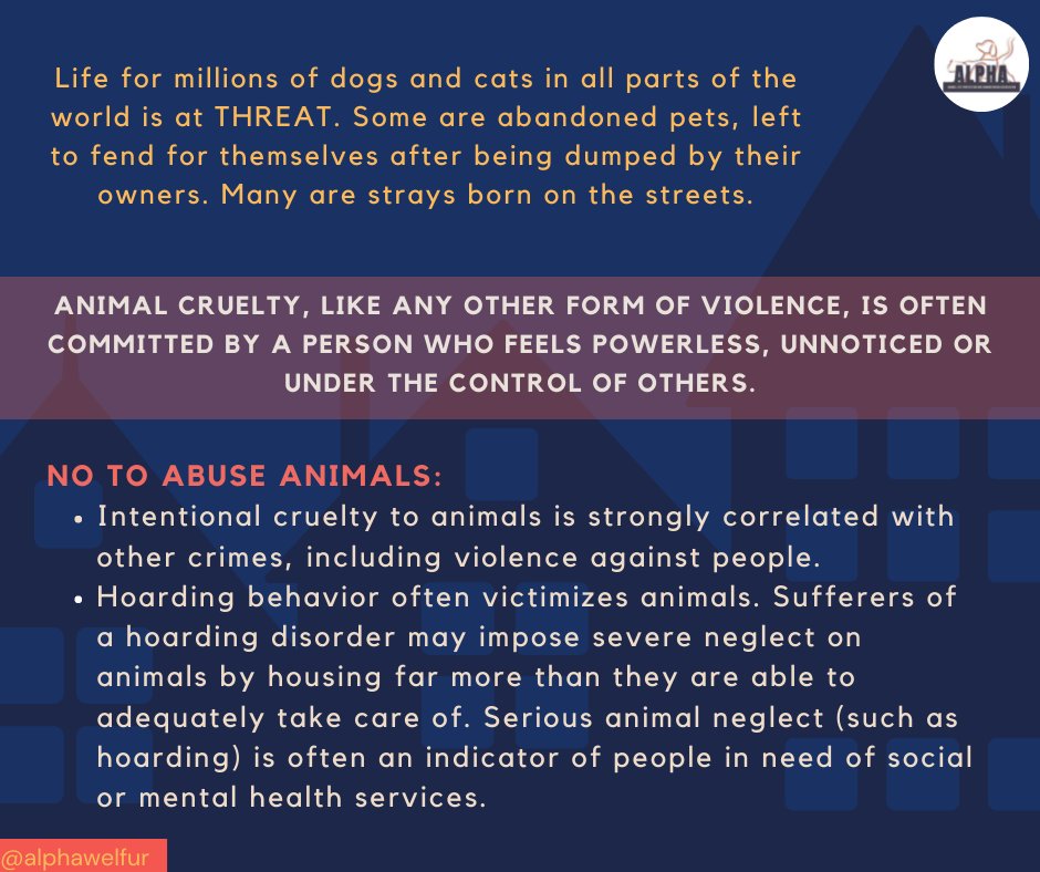 ALPHAwelfur's tweet photo. Greetings of Peace to all Hoomans!

As part of Animal Welfur Advocacy Against PET-astrophe Environment project, ALPHA would like to present the first series to be posted every Tuesday - Animal Welfare 101 https://t.co/eBv1UpmLBR