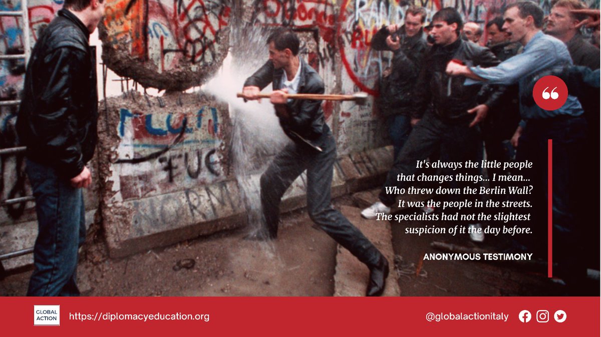 globalactionita's tweet photo. Today is the Anniversary of the Fall of the Berlin Wall 🇩🇪 

In Italy, today we celebrate the "Day of freedom", an anniversary declared in 2005 in memory of what happened November 9, 1989. 

#anniversary #falloftheberlinwall #berlin #UN #DE #diplomacyeducation #globalaction https://t.co/2EOFKljrZT