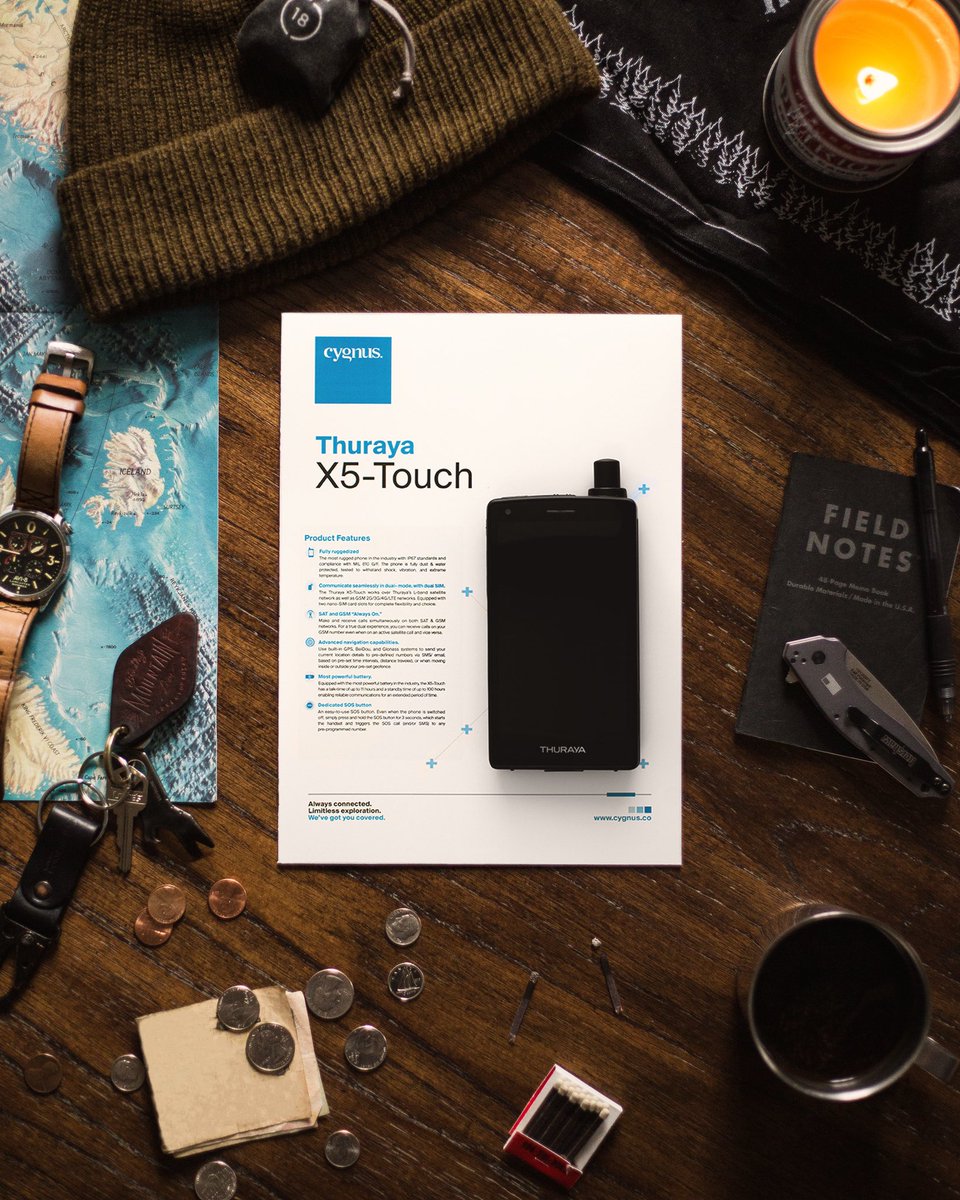 CygnusTelecom's tweet photo. for Hikers and #Adventurers, whose stops in populated areas with power outlets are often sporadic, Satellite phone is a valuable asset.
 Discover the #Thuraya X5-Touch, the world’s first android based #Satellitephone. https://t.co/nprsD7Qqx5
