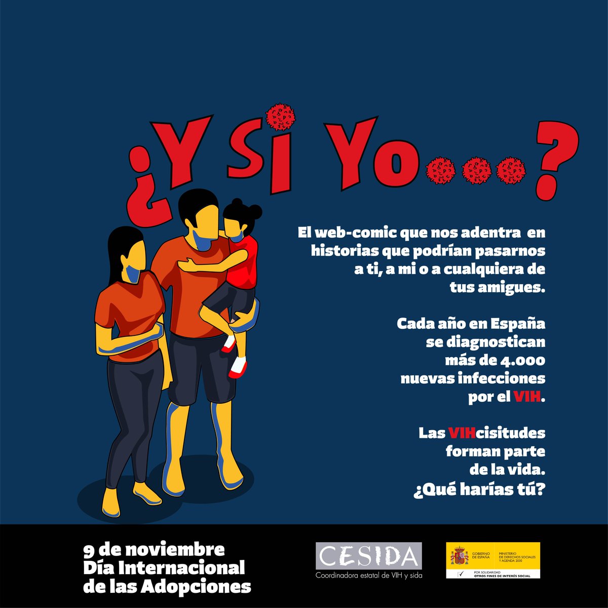 calcsicova's tweet photo. 🗓️#9nov🌍Día Internacional de la #Adopción
#YSIYO… ¿Qué harías si pudieras adoptar a un niño o niña con #VIH? 📽️ En el documental 'Adopción en Positivo' resolvemos tus dudas🥰: https://t.co/luGbS9q1lV
📲https://t.co/hKRXktMEu5
#DíaMundialdelaAdopción https://t.co/YJkedhu2X7