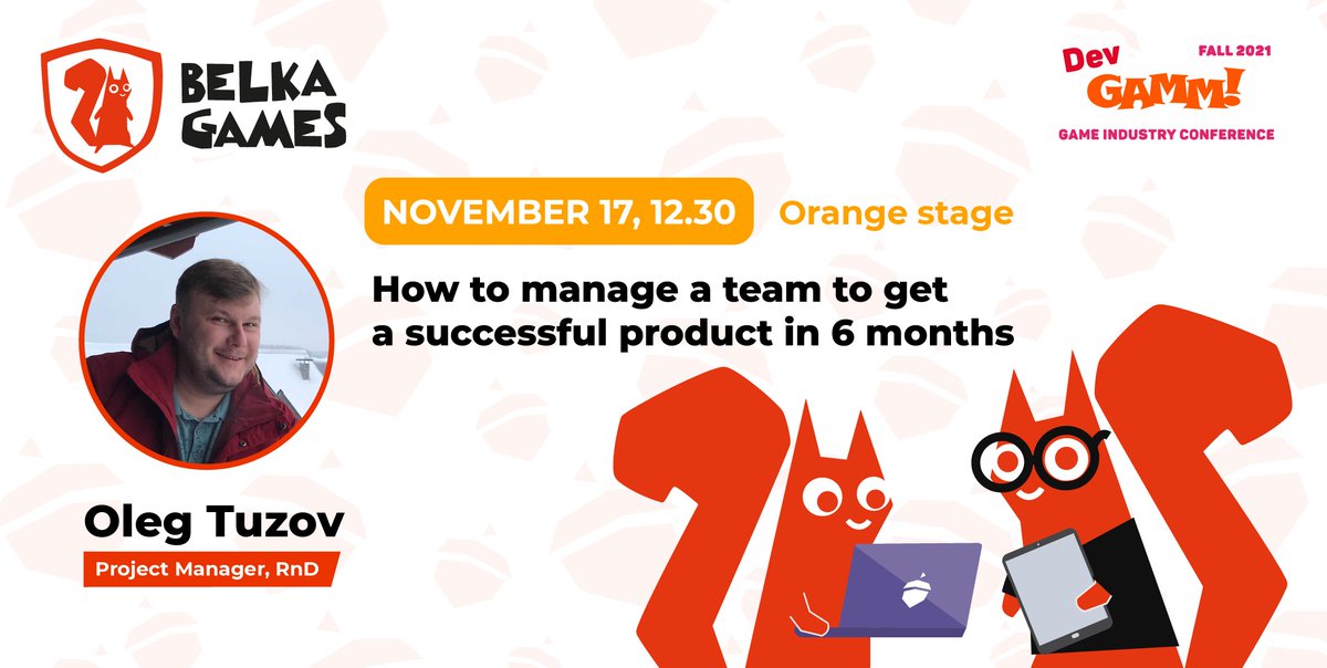 With the advent of the RnD department, Belka Games releases new projects annually. Development speed and flexibility are essential for us since we plan to go from prototype to softlaunch in 6 months.

Join our lecture: devgamm.com/fall2021/buy-t…