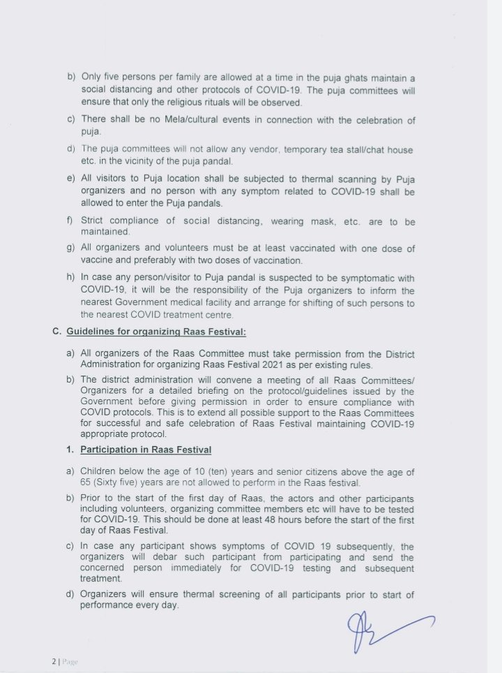 sdma_assam's tweet photo. SOP | The following guidelines are to be strictly adhered by all event organizers/ visitors/ participants in both rural and urban areas which will remain in force during the upcoming Chath Puja and Raas Festival until further orders. 

#Assam #ASDMA #Festival #SOP https://t.co/6vaseJJB3f