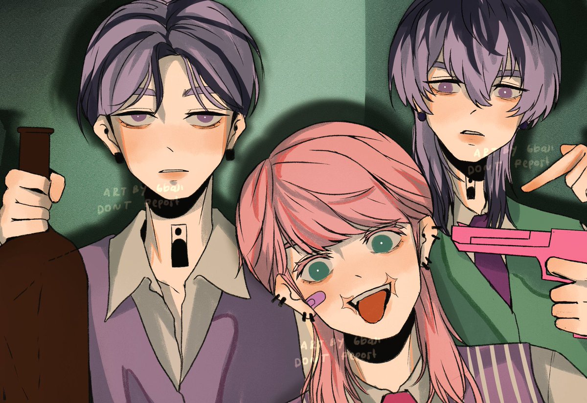 6baji's tweet photo. trio bonten https://t.co/UdM65hAPiS