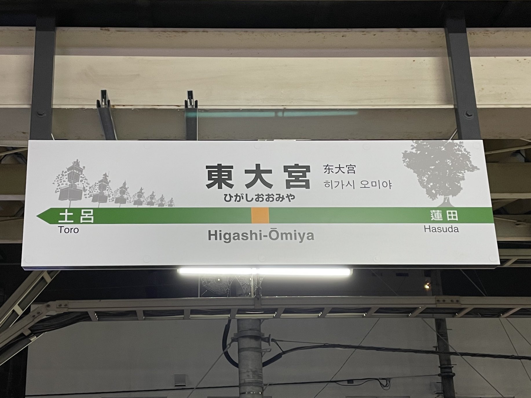 駅名板　おおみや 駅名板おおみや