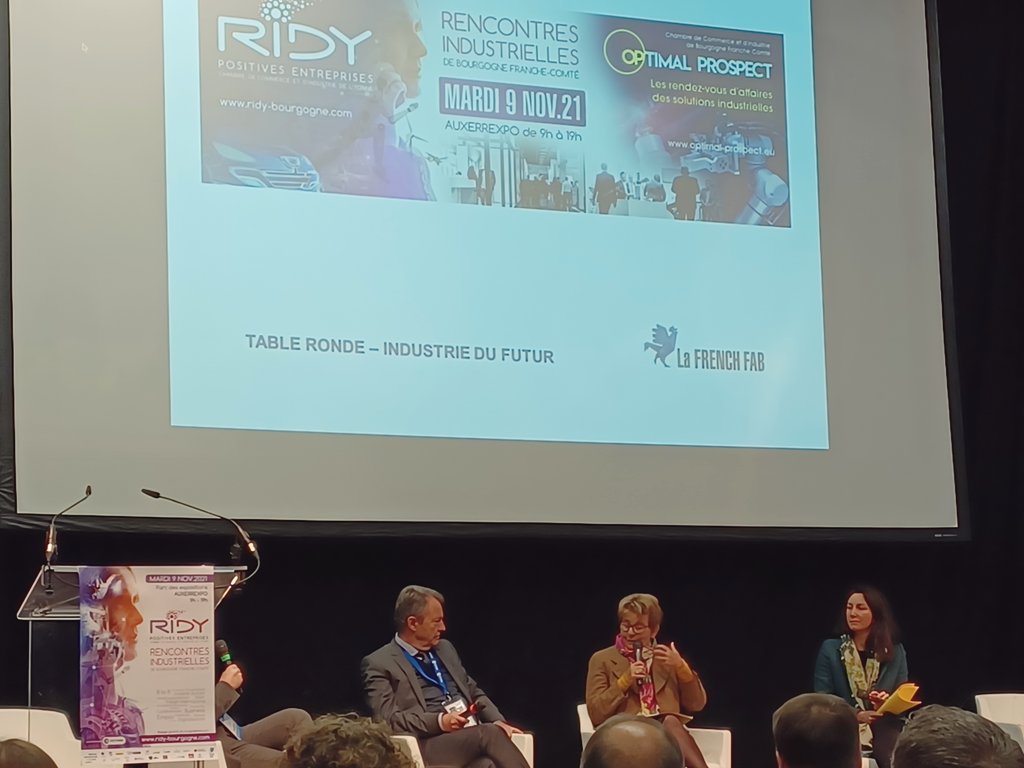o_rouget's tweet photo. 🏭 Ouverture de la table ronde Industrie du futur, lors du salon #RIDY à Auxerre. Importance de la numérisation du commerce et de l'industrie, des atouts majeurs. https://t.co/YeZtl4K4he