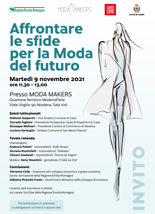 CamComModena's tweet photo. Inaugurato oggi #9novembre il rinnovato evento #fashion #ModaMakers con anteprima collezioni Autunno Inverno 2022-2023 - live a #ModenaFiere e online su https://t.co/nHqXgUjvK9
Convegno inaugurale: “Affrontare le sfide per la #moda del futuro” https://t.co/OsGuDS9vJN https://t.co/TDkRDcgBT0