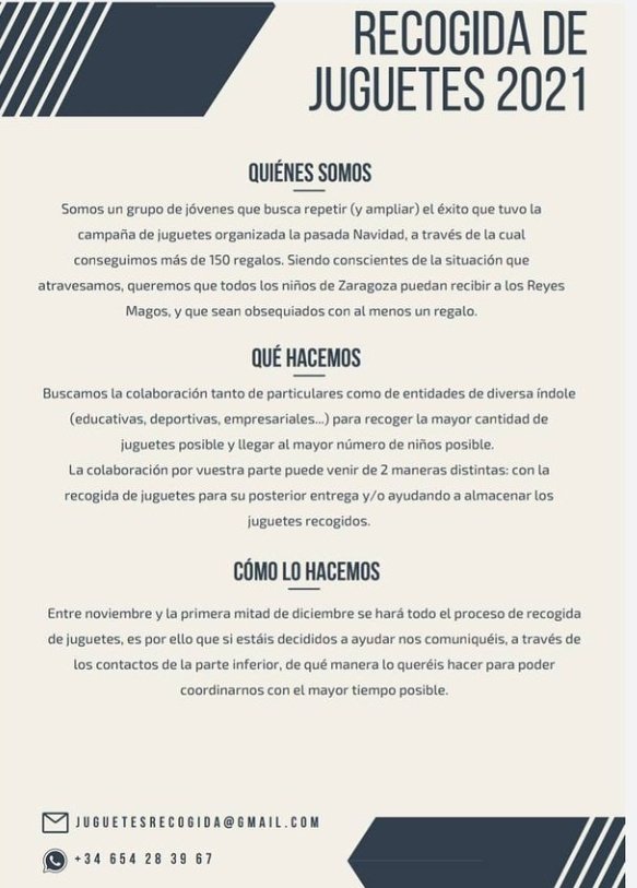 Animaros! Ni un niño sin juguetes en Reyes en nuestra ciudad.
<a href="/SoydeZaragoza/">Soy de Zaragoza</a>