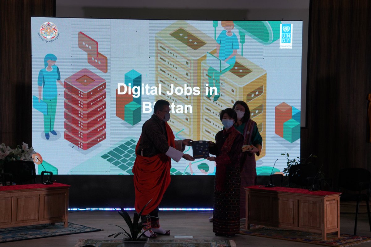AzusaKubota's tweet photo. Launched 'Digital Jobs in Bhutan: Demand Creation &amp; Future Skilling' report w/ @MOLHRBhutan, supported by #Japan. It looks at #future skills needs &amp; ways 2 attract investments for resilient &amp; adaptive 21st century digital workforce in the wake of #COVID19.  @JapaninIndia https://t.co/kOtBzETba6