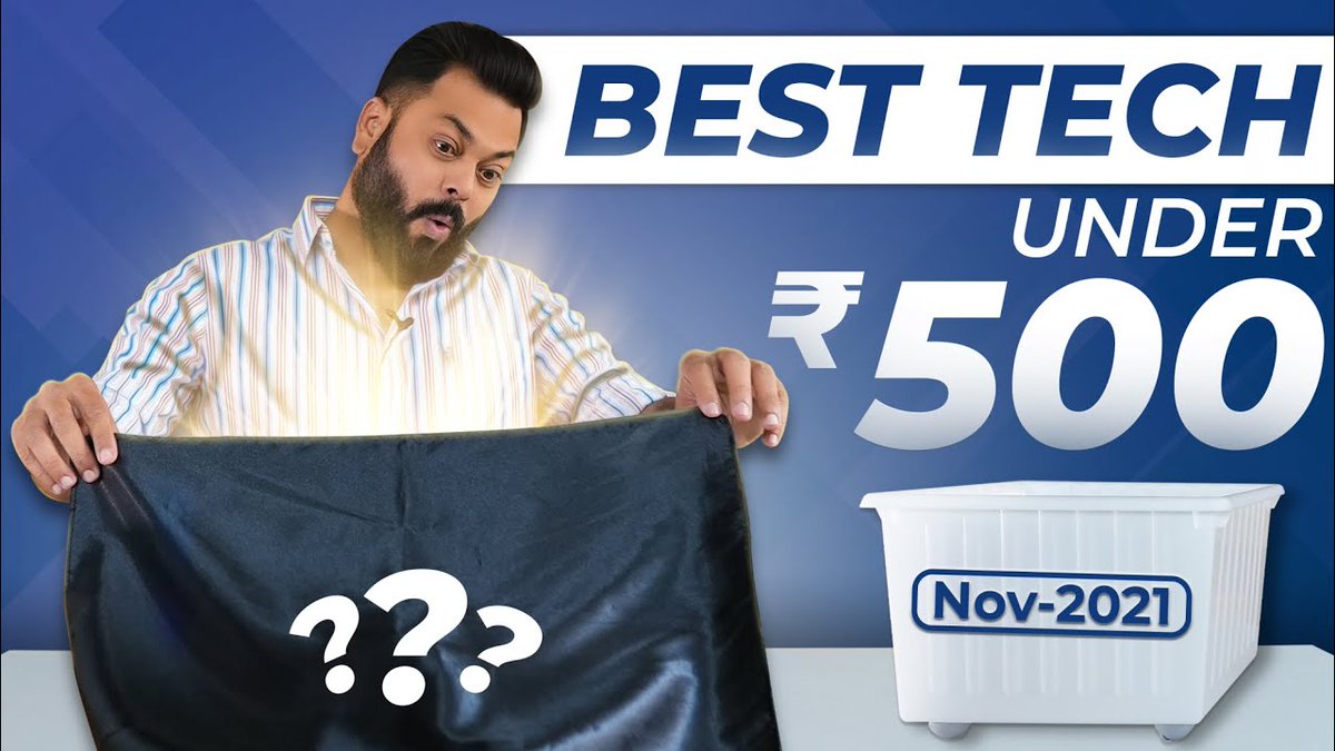 TrakinTech's tweet image. Top 4 Best Tech Gadgets Under Rs.500 | Part 2⚡November 2021 
#BestTechUnder500 #TechUnder500
youtu.be/9xyzZoudUmU