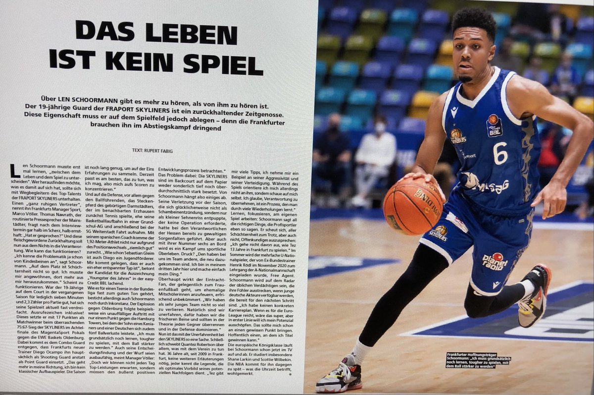 Die optisch bislang schickste <a href="/BIG_Deutschland/">BIG - Basketball in Deutschland</a> gibt es ab heute im Handel. Und wer könnte zur Optik besser beitragen als <a href="/jfreeze24/">Jannik Freese</a>, der im Legenden-Interview zu Wort kommt. Optisch ansehnlich spielt auch Len Schoormann von den <a href="/skyliners1999/">SKYLINERS</a>, den ich ebenfalls gesprochen habe.