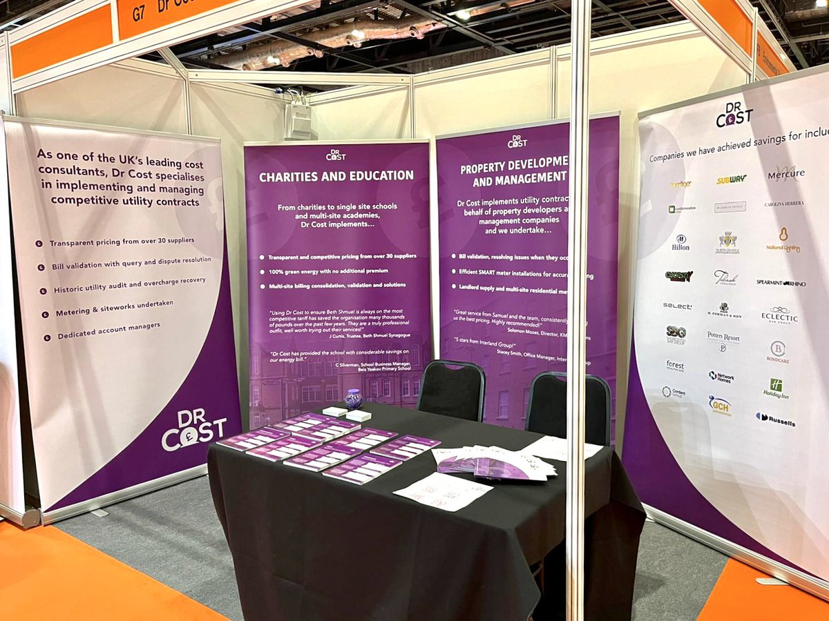DrCost's tweet photo. Ready for day 2! @jtrade_London 

Stand G7 🌟

#jtrade #business #tradeshow #Utilities #energyconsultant https://t.co/qATEWoShfd
