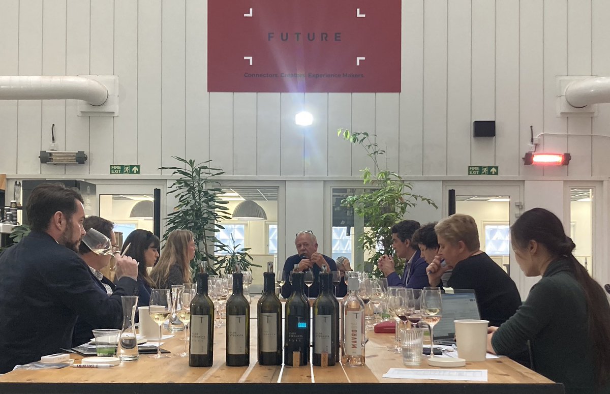 T_Oinos's tweet photo. A private #wine tasting event was organised by the @Decanter team, in London, for the introduction of T-OINOS wines to selected judges and wine professionals in the UK. The vision, philosophy and wines were presented to the guests by @StfDerenoncourt Master Vigneron of T-OINOS. https://t.co/eIQor8iEhB