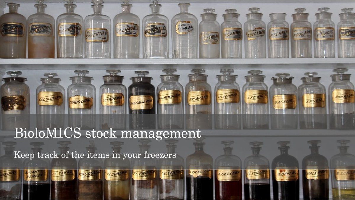Bio_Aware's tweet image. Do you want to find items in your storage easily?
Do you want to see quickly the amount of stock left?
In the BioloMICS stock tool you can easily see the stock in your devices.
A picking list can be created, and the stock will be reduced automatically.
bio-aware.com