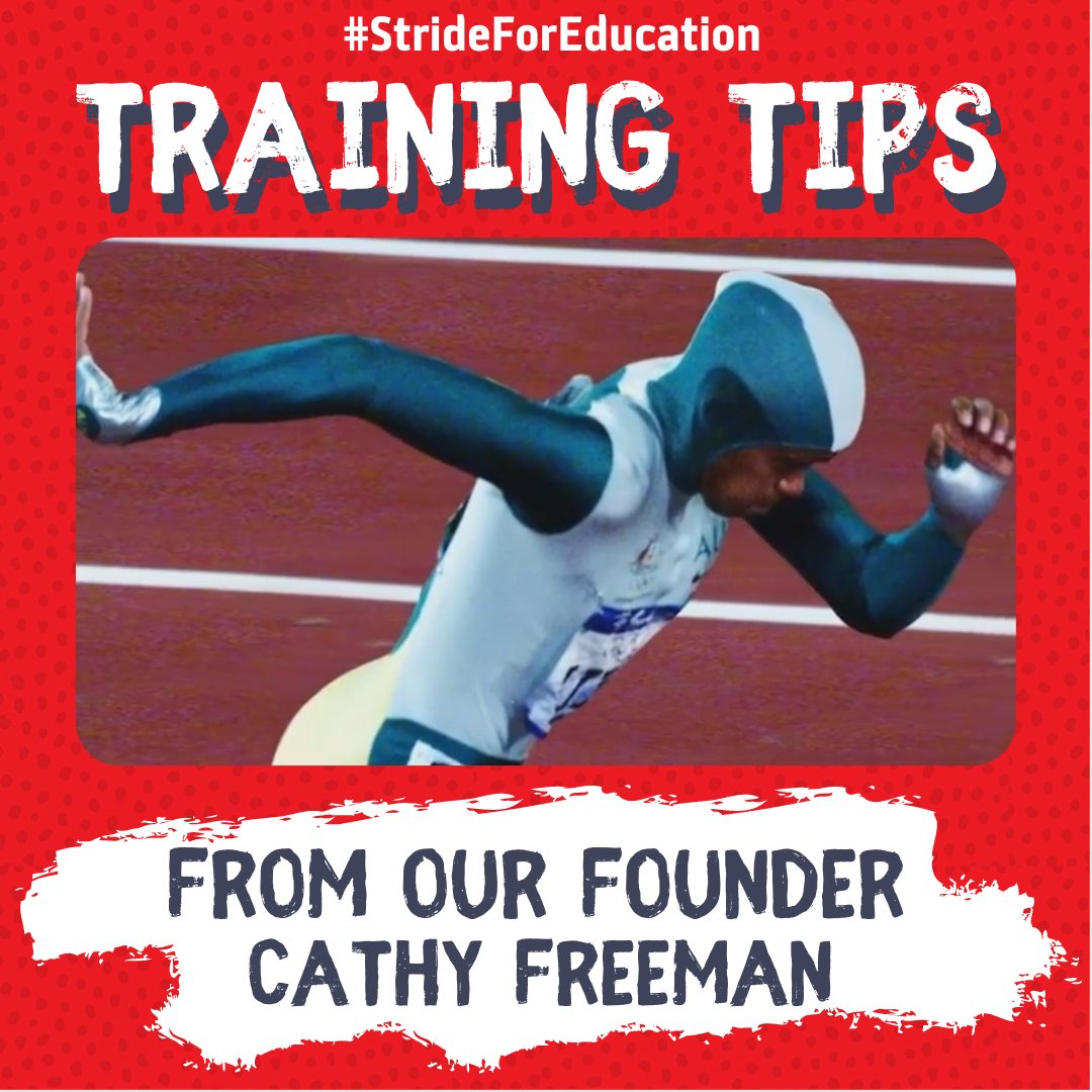 murrup_spirit's tweet photo. Today's #StrideForEducation tips from our founder, @CathyFreeman! https://t.co/hZbkaNVvg8