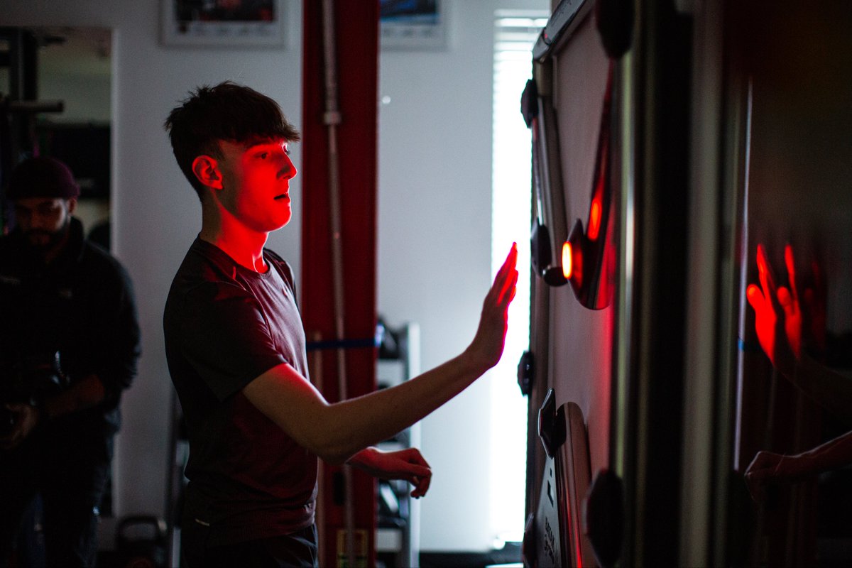 PorscheRaces_GB's tweet photo. The off-track elements of the @PorscheGB 2022-23 Junior Shoot-out process are just as important as the driving. Last week the four finalists underwent media evaluation, psychometric analysis and an intense physical session in the gym with Porsche Human Performance experts 🏁 https://t.co/VvDJYWdiud