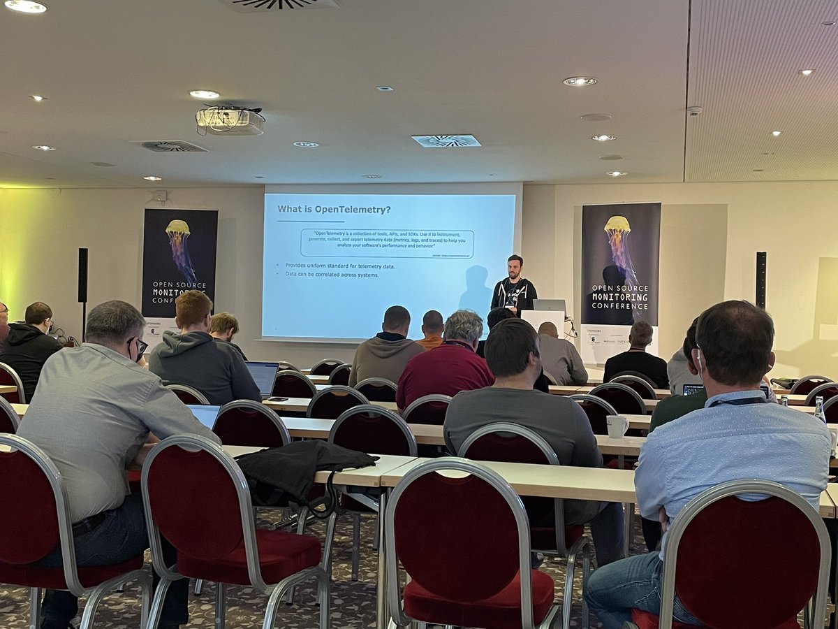 jaysemere's tweet photo. What is OpenTelemetry? Very interesting 👨🏾‍💻 #OSMC @becon @OpenCelium https://t.co/Gzsbc0ldfU