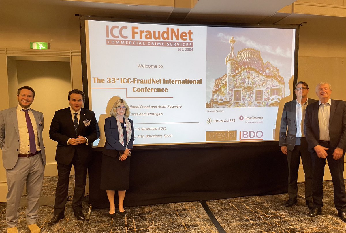 DomThomasJames's tweet photo. A privilege to be in Barcelona speaking at the 33rd ICC FraudNet  International Conference. #InternationalChamberofCommerce #ICCFraudNet #assetrecovery https://t.co/CqNaOHZHsr