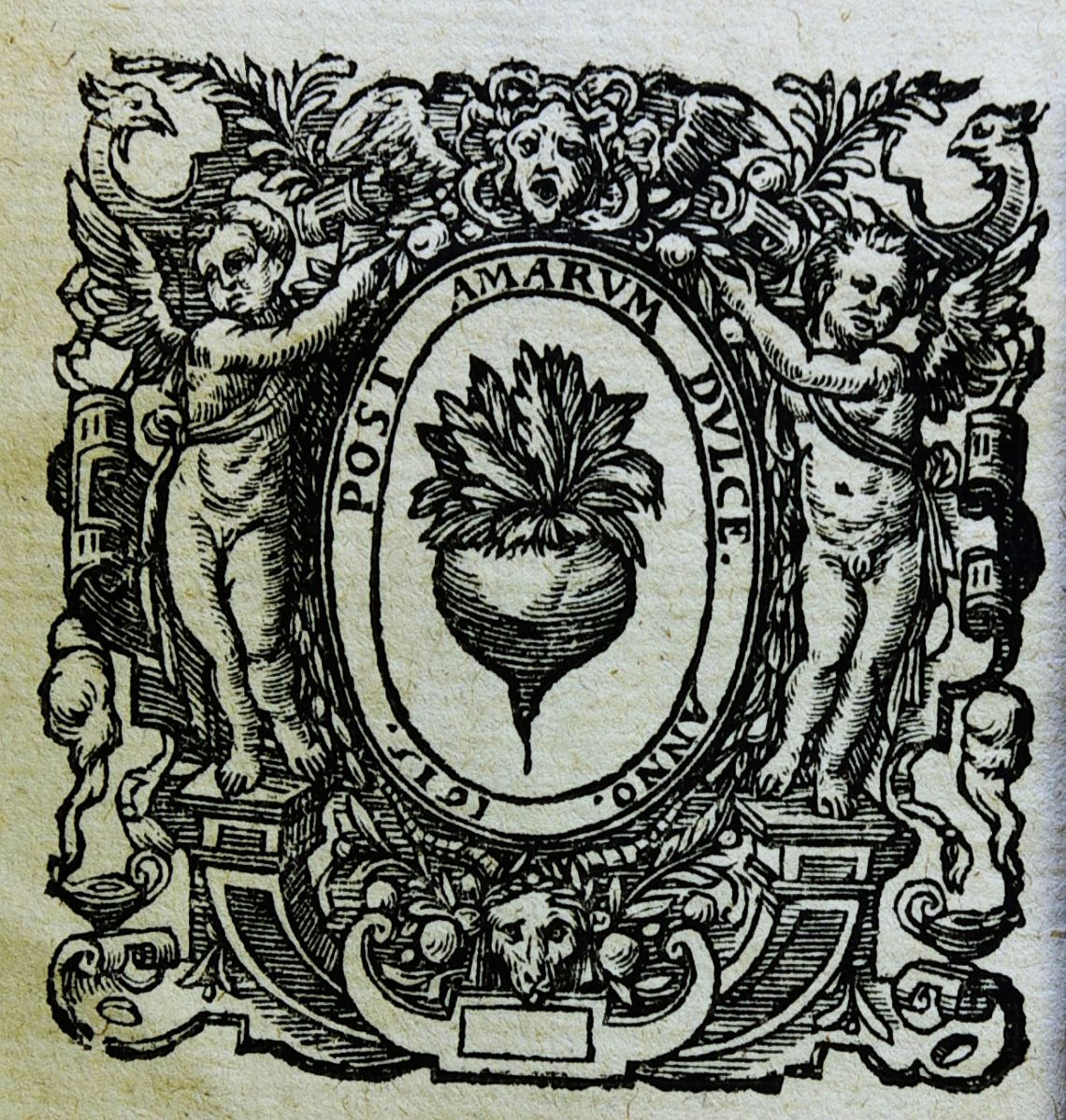 STCVbe's tweet photo. #Earlymodern printer's marks. They come in all shapes, artistry, sizes, and with beautiful decorations and patterns. For example, take Christopher Plantin's Golden Compass or Aldus Manutius' dolphin entwined around an anchor. And then you have Cornelis Verchueren's turnip... /1 https://t.co/O0JfpeSSC0
