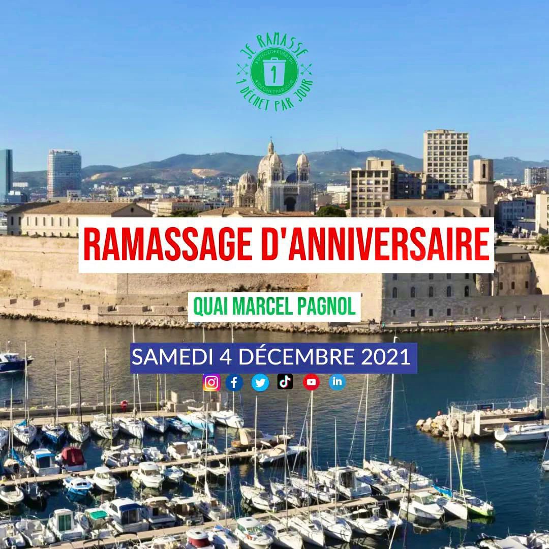 On a 5 ans ! 

5 ans qu’on incite les #marseillais à ramasser au moins #1déchetparjour, le jeter à la poubelle en se photographiant pour le publier sur les réseaux en tagguant 5 amis pour qu’ils fassent pareil ! #happybirthdaytous 1/4