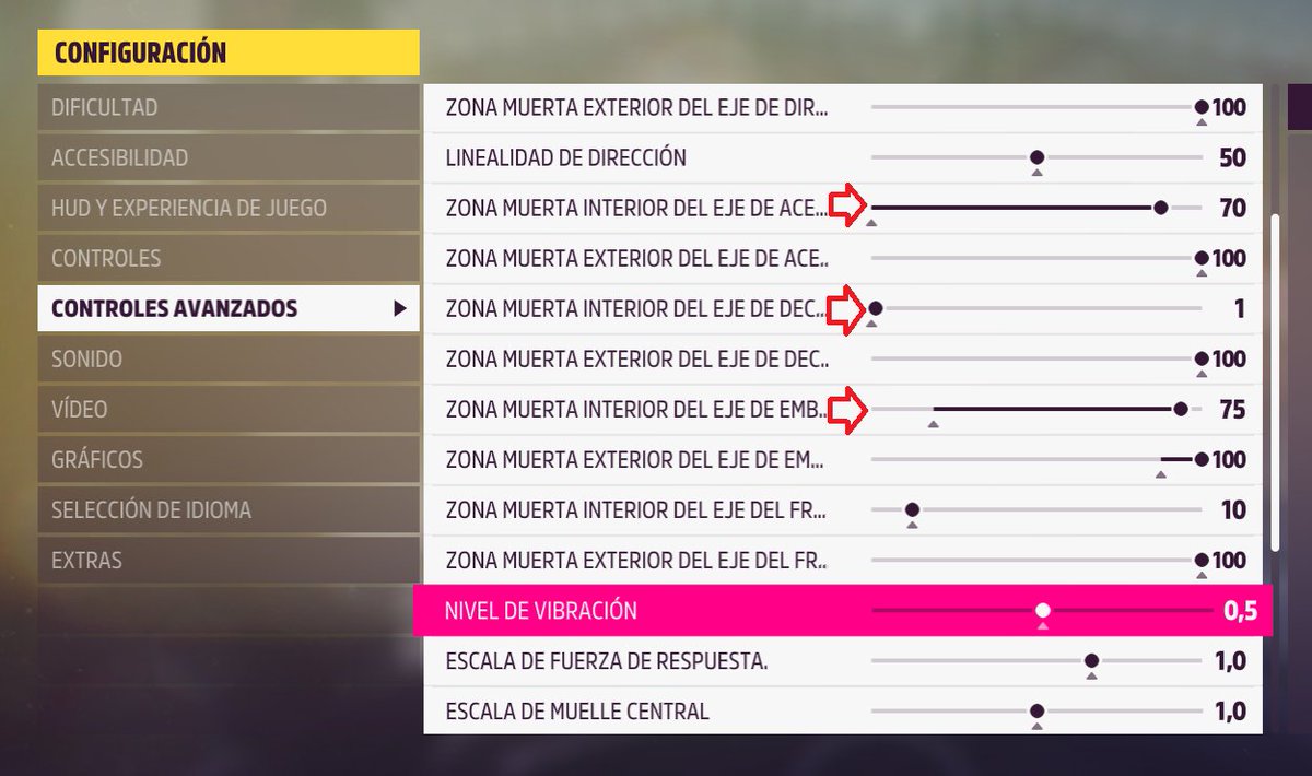 Forza Horizon 5 no reconoce los valores de DiView, por tanto, si tienes pedales <a href="/Bjsimracin1/">BJSIMRACING</a> tienes que poner de zona muerta en cada pedal el valor que te de en modo raw data y te funcionaran perfectos.
