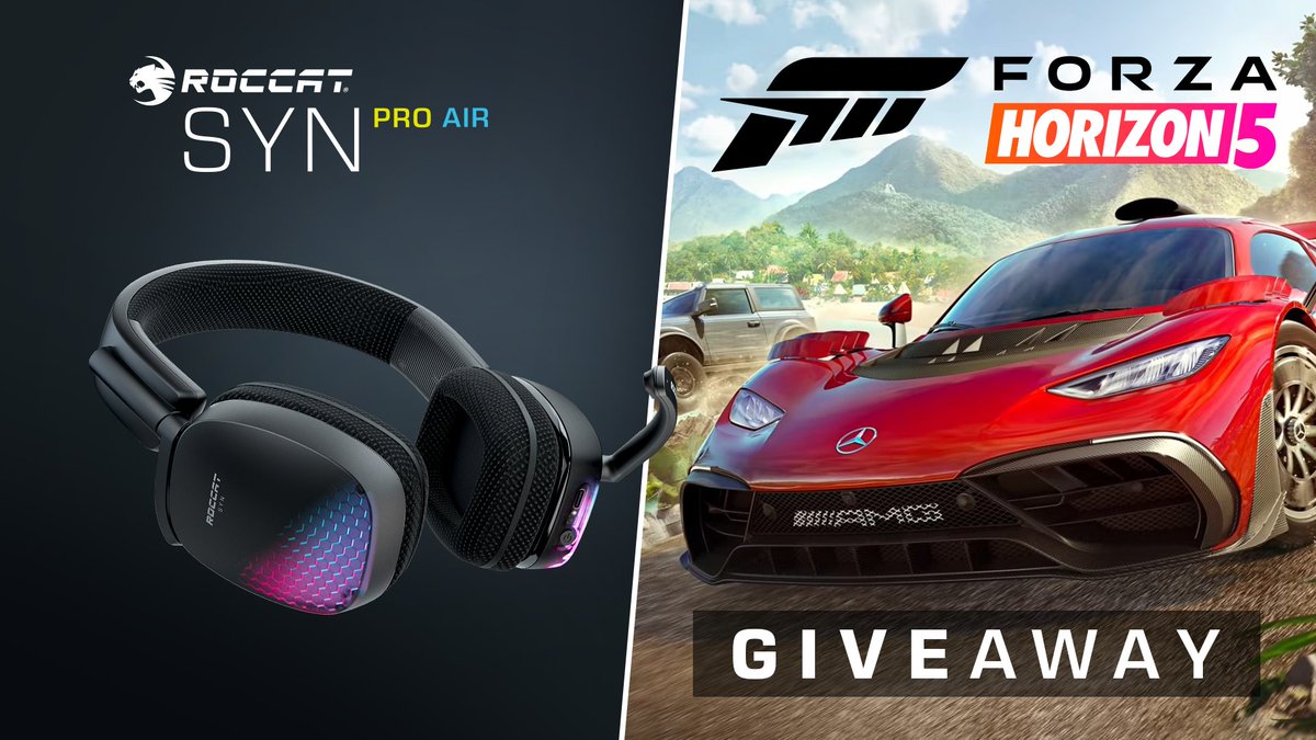 Forza Horizon 5 is here! 🏎️

To celebrate, we're giving our lovely ROCCATEERS a chance to win a copy of the game and a Syn Pro Air 🎧

To enter, simply follow this page, like and retweet this post! 🔁