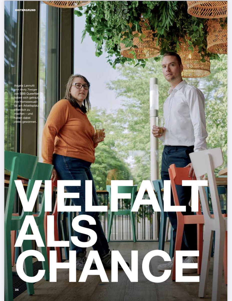 33 500 Mitarbeitende, und alle sind anders: Bei der SBB soll jede Person nach ihrer Façon leben und arbeiten. #SBBQueerNet setzt sich dafür ein, dass dieser Leitsatz auch zum Tragen kommt (via Magazin, Nov/Dez/21).

#sbbcffffs
sbb.ch/content/dam/in…