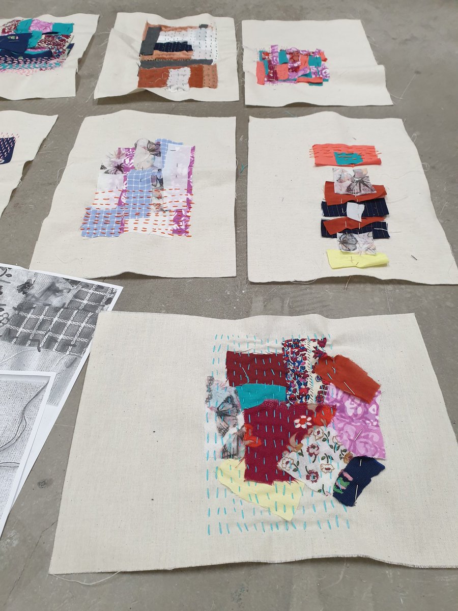 thatwendyward's tweet photo. Another fab day yesterday working with Fashion 1st years @ArtandDesignSHU thinking about longevity, favourite clothes and doing some nice slow hand stitching to let our minds wander....🪡 #sustainablefashion #handsewing #fashioneducation #thinkingthroughmaking https://t.co/h3WGk2Gj5I