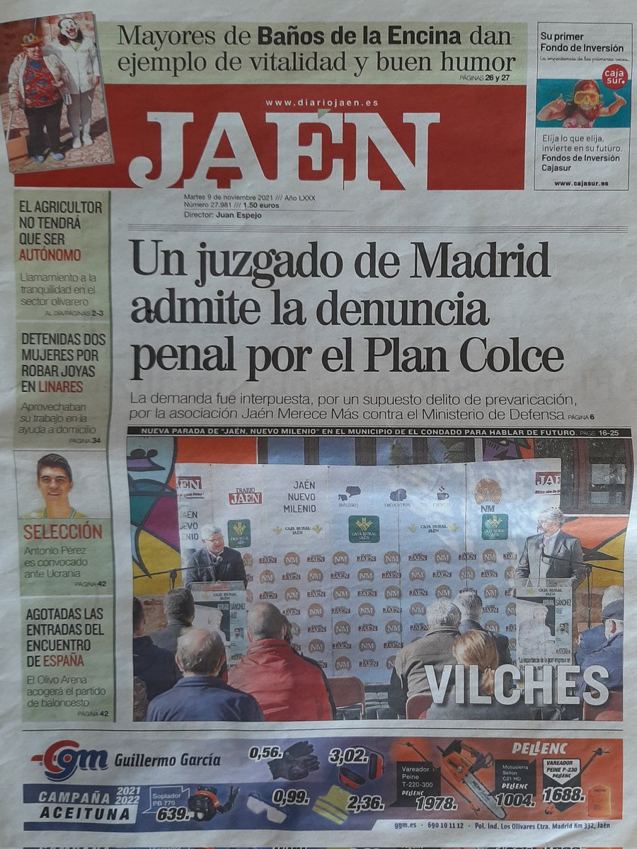 JaenMereceMas's tweet photo. #PLANCOLCE: Magnífico trabajo de investigación propio el llevado a cabo por la periodista @mrosajaenes en @DiarioJAENes sobre la denuncia interpuesta por #JaénMereceMás.
#BaseLogística #Colce https://t.co/Hya5f47F2l