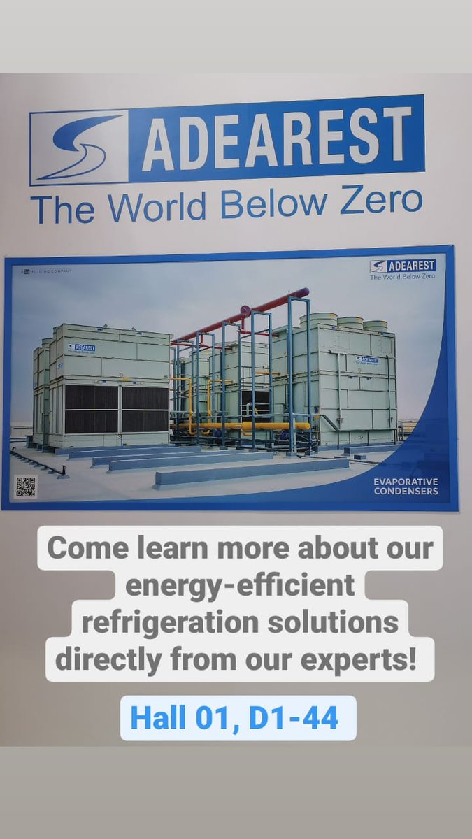 ADEARESTLLC's tweet photo. #ComeVisitUs
#GFM2021
#GulfoodManufacturing
#GulfoodManufacturing2021
#Exhibition
#SustainableRefrigerationSolutions
#Engineering #Innovation
#HVACR
#EnergyEfficient
#ColdChain #Industry
#UAE
#ADEAREST
#TheWorldBelowZero
#ATIGHoldingCompany https://t.co/CykVQzYD2s