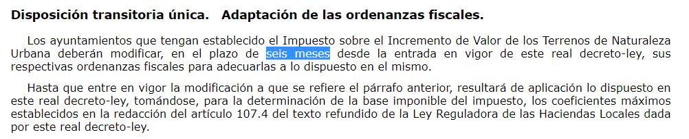 acalsl's tweet photo. (5/5)

Finalmente, se establece un plazo de 6 meses para la adaptación de la ordenanza fiscal por parte de los ayuntamientos 🏦. https://t.co/ucyrUw9C02