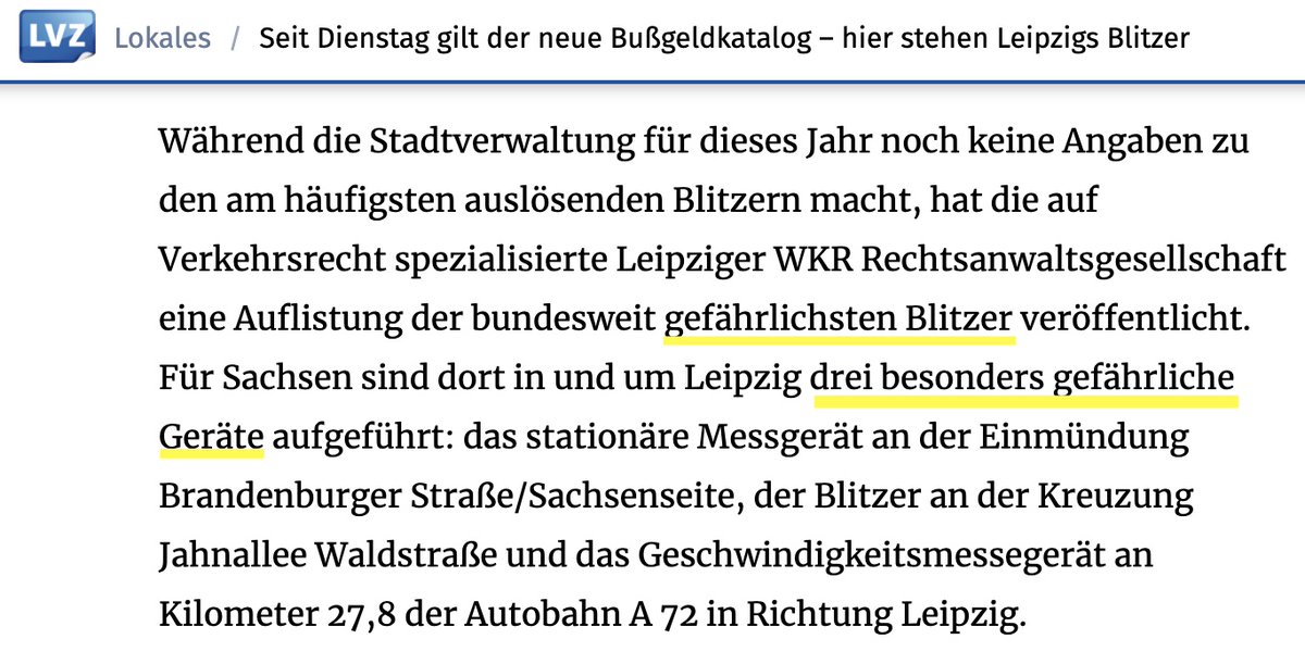 LeFroehlich's tweet photo. Es #tappert wieder in der @LVZ (Leipziger Verkehrszeitung). Nicht die Autofahrer, die mit überhöhter Geschwindigkeit vor Grundschulen fahren sind gefährlich - NEIN! Die Blitzer sind es. In Leipzig wurden sogar drei besonders gefährliche Geräte ausgemacht 🤢🤮 https://t.co/2qviqHBDFO