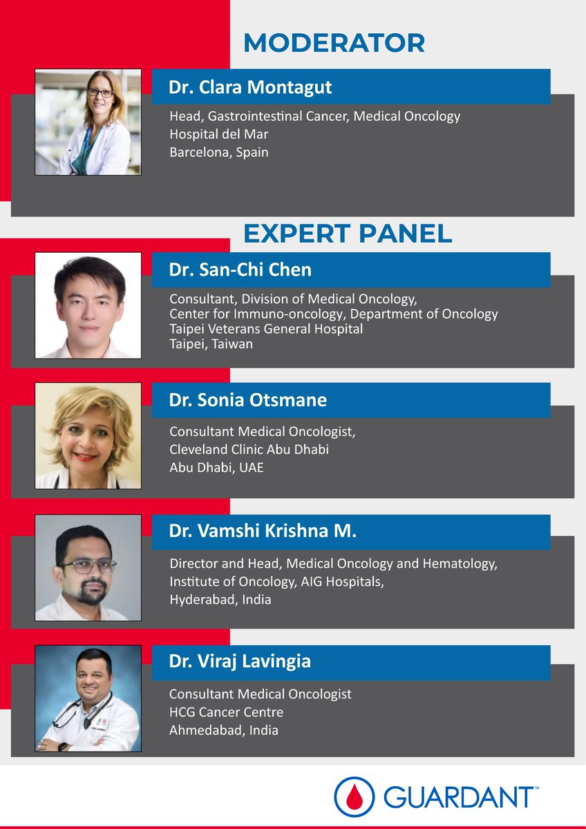 GuardantAMEA's tweet photo. 3 days to go! Inviting all oncologists! Join us for this webinar on 12 Nov at 7pm (IST) entitled “Clinical Utility of ctDNA testing in advanced gastrointestinal malignancies”. https://t.co/5ZiQmT3cQC