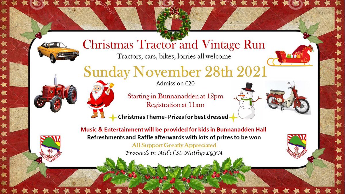 stnathyslgfa's tweet photo. Save the date 🎉🎉 @SligoLGFA @SligoStats @sligogaa @SligoChampion @sligoweekender @oceanfmsport @OceanFmIreland @TractorRun #tractorrun  @YoungFarmers @SligosBuzzin https://t.co/SlrtZDXjpI