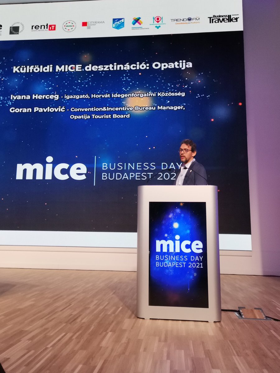 OpatijaCIB's tweet photo. Presenting #Opatija on big stage @hungexpo amazing new congress centre with @Croatia_hr #MICEBusinessDayBudapest2021 #LiveEvent https://t.co/h8uhOkZeEi