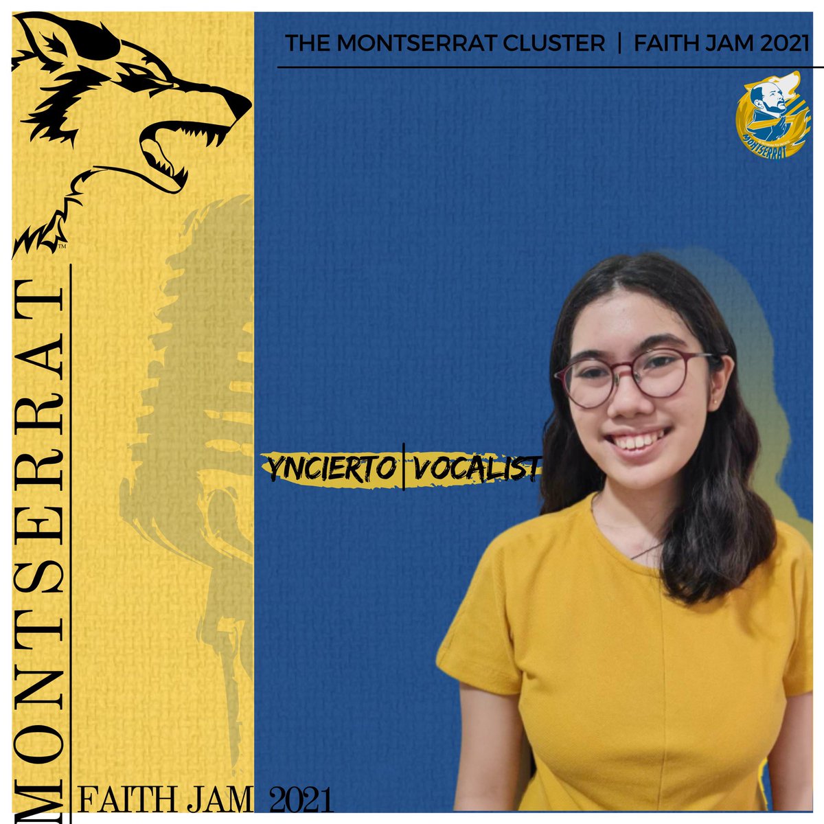 ashsmontserrat's tweet photo. Praising God is indeed heart-warming 💛🙏🏼 Faith Jam represents!
#BanatMontserrat💛
#WhoLetTheWolvesOut⁉️
#SecureTheCrown👑
Pubmats by: Hashiemen Badal https://t.co/Llf6Fuqn4q