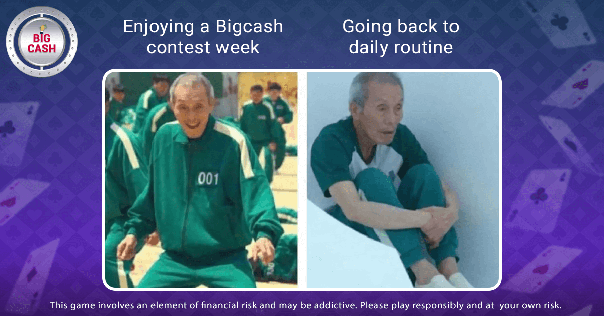 BigCash_Live's tweet photo. After Enjoying๐คฉ a BigCash contest week... Everyone is feeling lost while Going back to the daily routine๐ข
Download the App: https://t.co/AcdTsUS1x3
.
.
.
.
.
#playfromhome #earnfromhome #onlinegames #fantasysports #cricket #fruitchop #money #Mobilegaming #Indiangamer #BigCash https://t.co/H44A9ExOnX