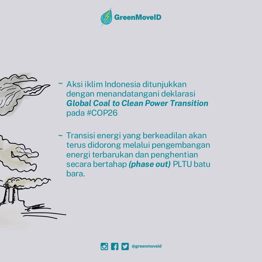 greenmoveid's tweet photo. #Greenmovers, udah tau belum kabar ini? Bukan tentang Pemprov DKI, nasi, kuningan, Dunkin, Qatar, aku mau, atau entah apalah yang lagi trending. Tapi ini tentang PLTU batu bara yang bakal pensiun 😱

#buildbackbetterIndonesia #energibersih #energiterbarukan #greenjobs https://t.co/YDLIP2hfla