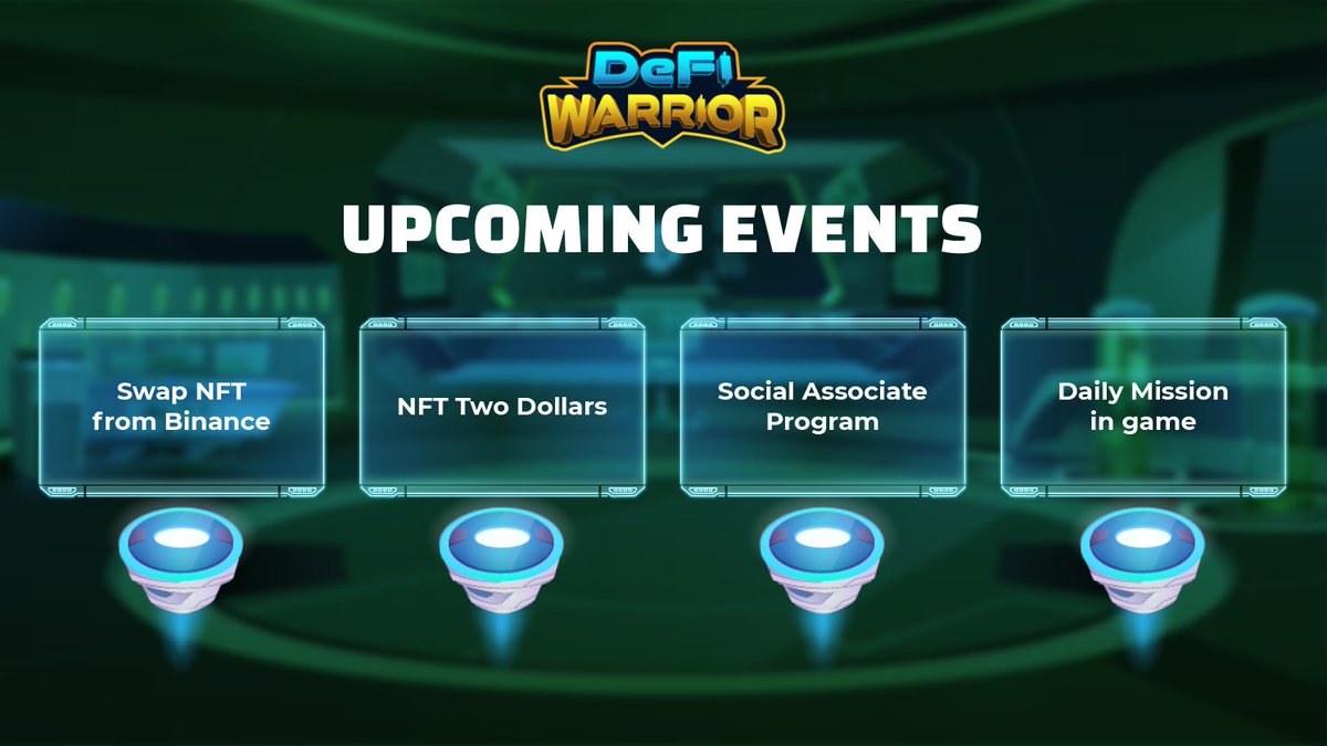 TheMeraGame's tweet photo. We have some exciting news!

🔥 Bring your warriors from NFT Binance into the game on 10th Nov.

🔥 NFT Two Dollars will be held every Wednesday.

🔥 A Social Associate program to promote #DeFiWarrior to get chance to buy warrior

🔥 Daily missions

😎 Ready to have a blast now! https://t.co/KBuVzxH3ir