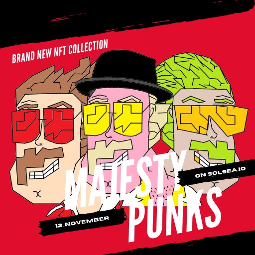 ColorlineartNft's tweet photo. @NFTLuffy The #majestypunks will be on sale this Friday on #SolSeaNFT

Get yours⬇️

https://t.co/xTj3uAKG8p https://t.co/ZXbv7PK4WG