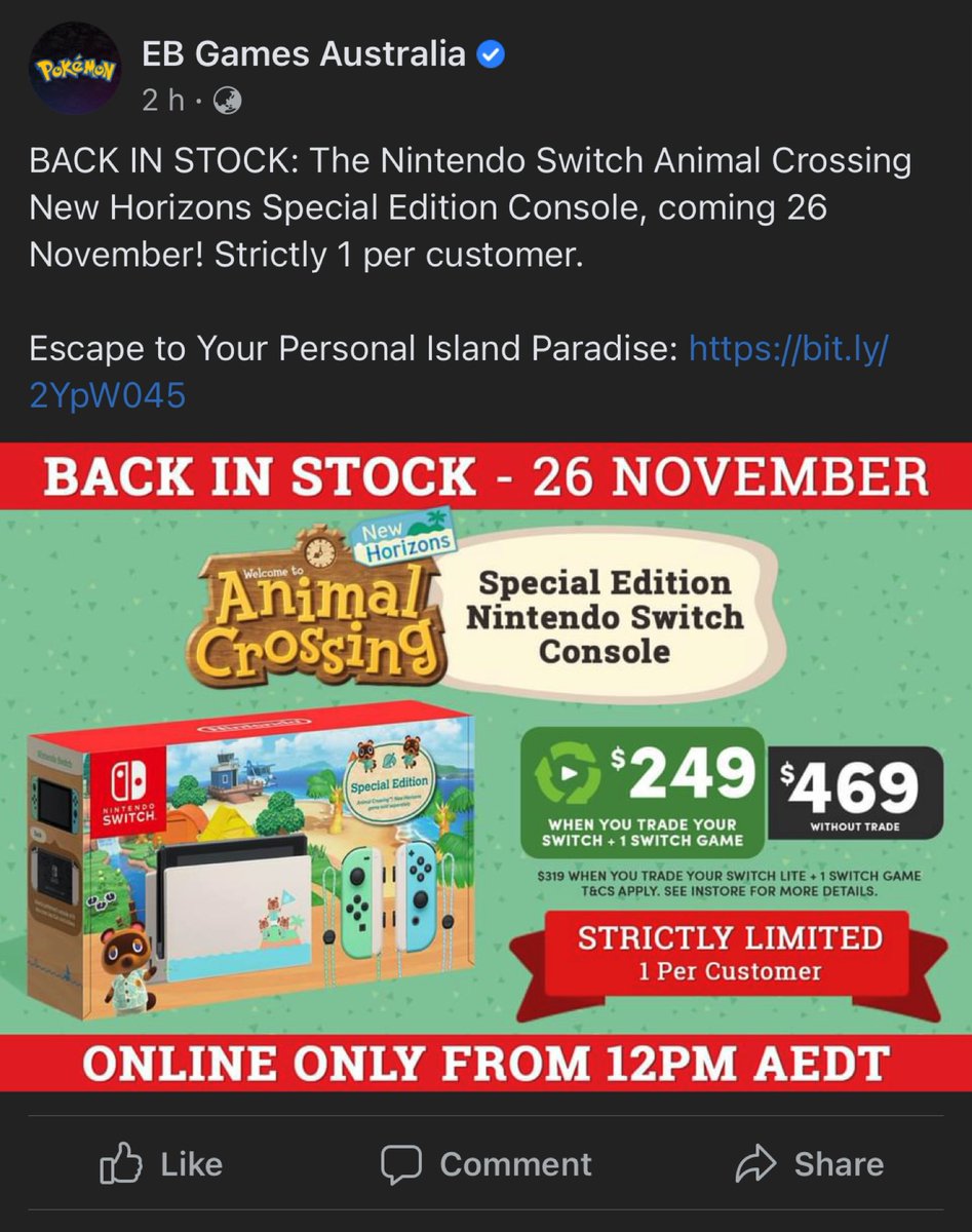 Mumab3r2020's tweet photo. If someone got me this Iโd be eternally grateful ๐ ๐ฅบ Iโm joking ๐ itโll just be another one of those wish I had one devices ๐
#ACNH @EBGamesAus #acnhnintendoswitch https://t.co/4lSivXfofF