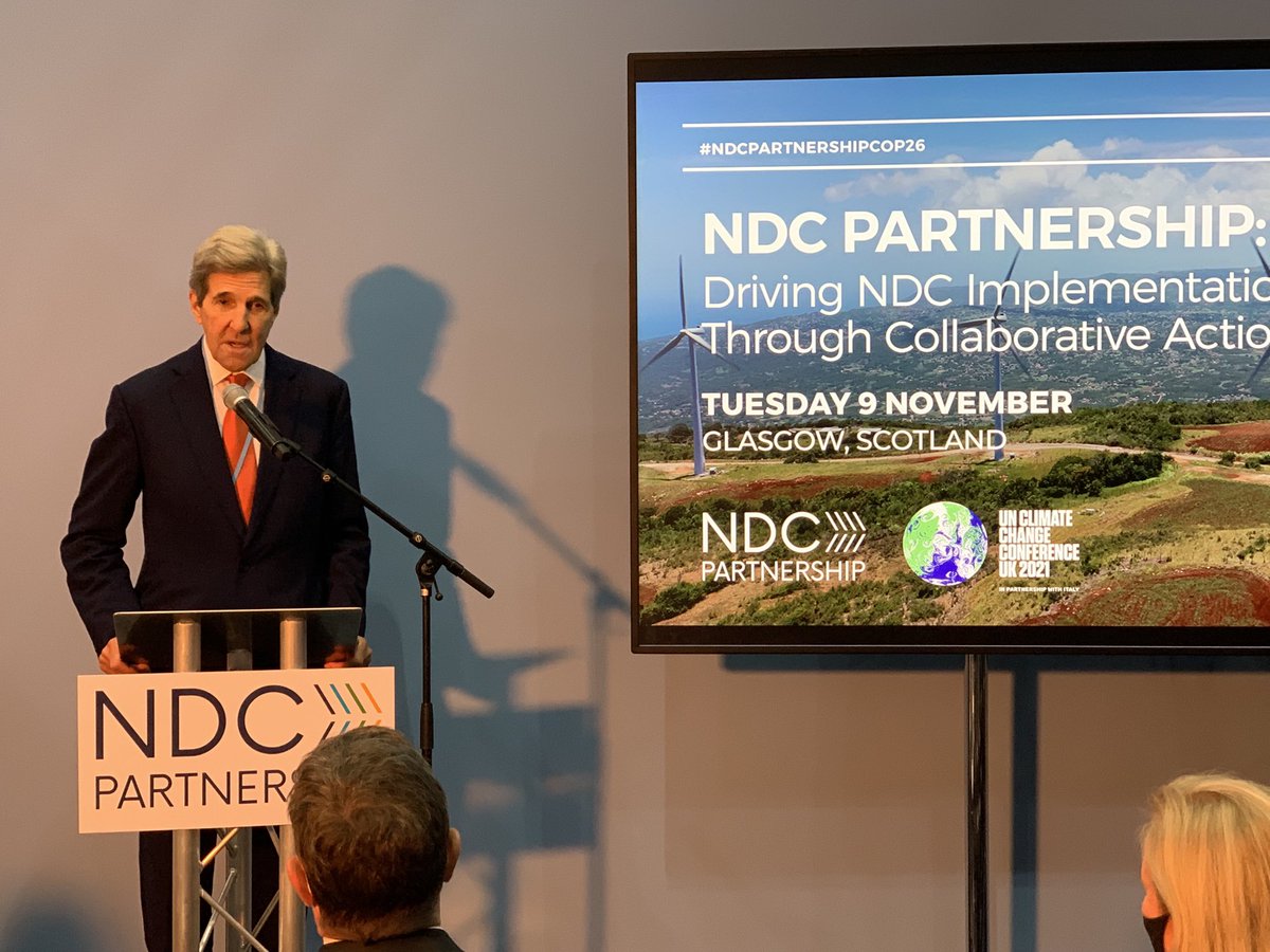 robbradley99's tweet photo. The ⁦⁦⁦⁦@ndcpartnership⁩ “is one of the most important things happening” at #cop26. ⁦@JohnKerry⁩ at the Partnership’s high level event. #NDCPartnershipCOP26. https://t.co/R35hjuMZrB