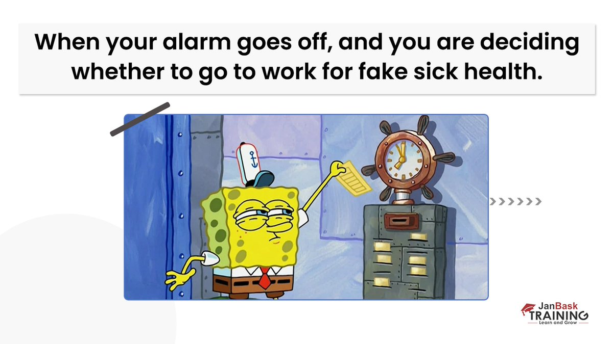 janbasktraining's tweet photo. Do you have similar thoughts too?
Type your favorite leave excuse. 

#workmeme #worklife #fakesick #tuesdaymood #break https://t.co/EW1xku6oR2