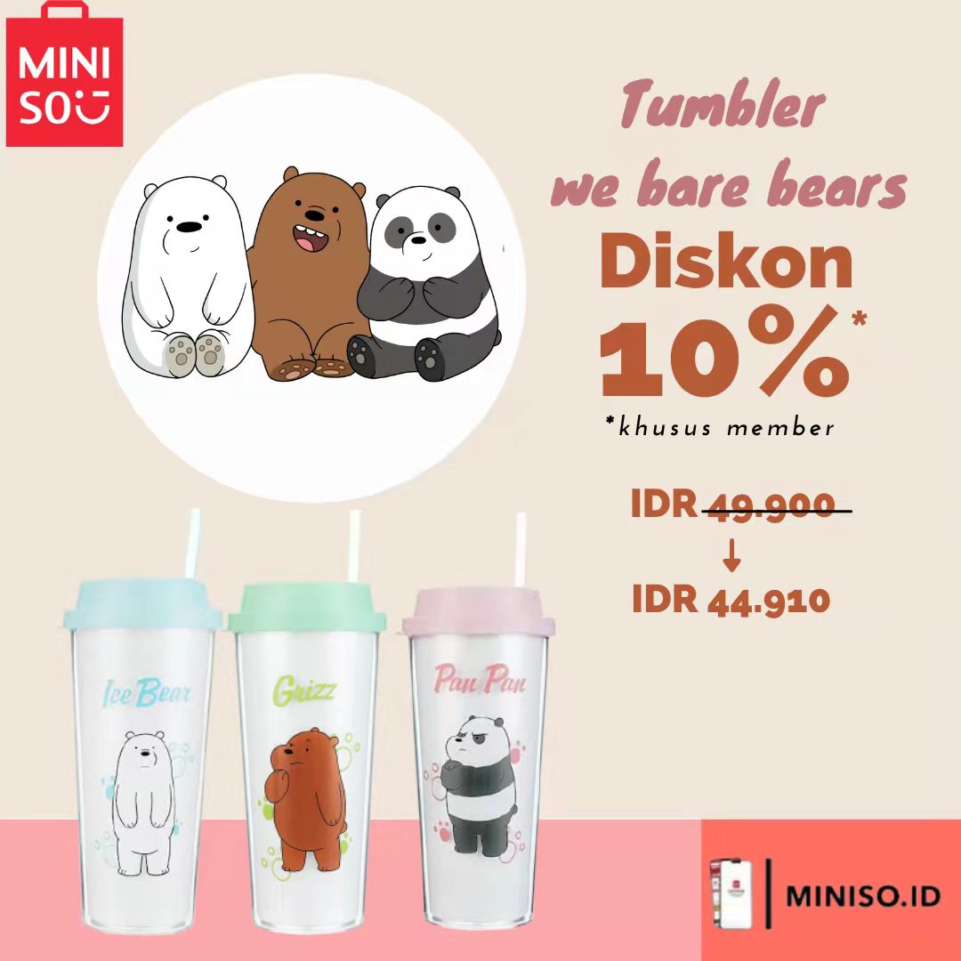 Minisojambitow2's tweet photo. Diskon 40% untuk Tumbler Marvel,Khusus pengguna Member diskon 10% untuk Tumbler WeBareBears dan CocaCola dan dapatkan juga CASHBACK POINT 5% dari total belanja anda.

#minisoindo
#tumbler
#marvel
#webarebears
#cocacola https://t.co/CwGApkoAer